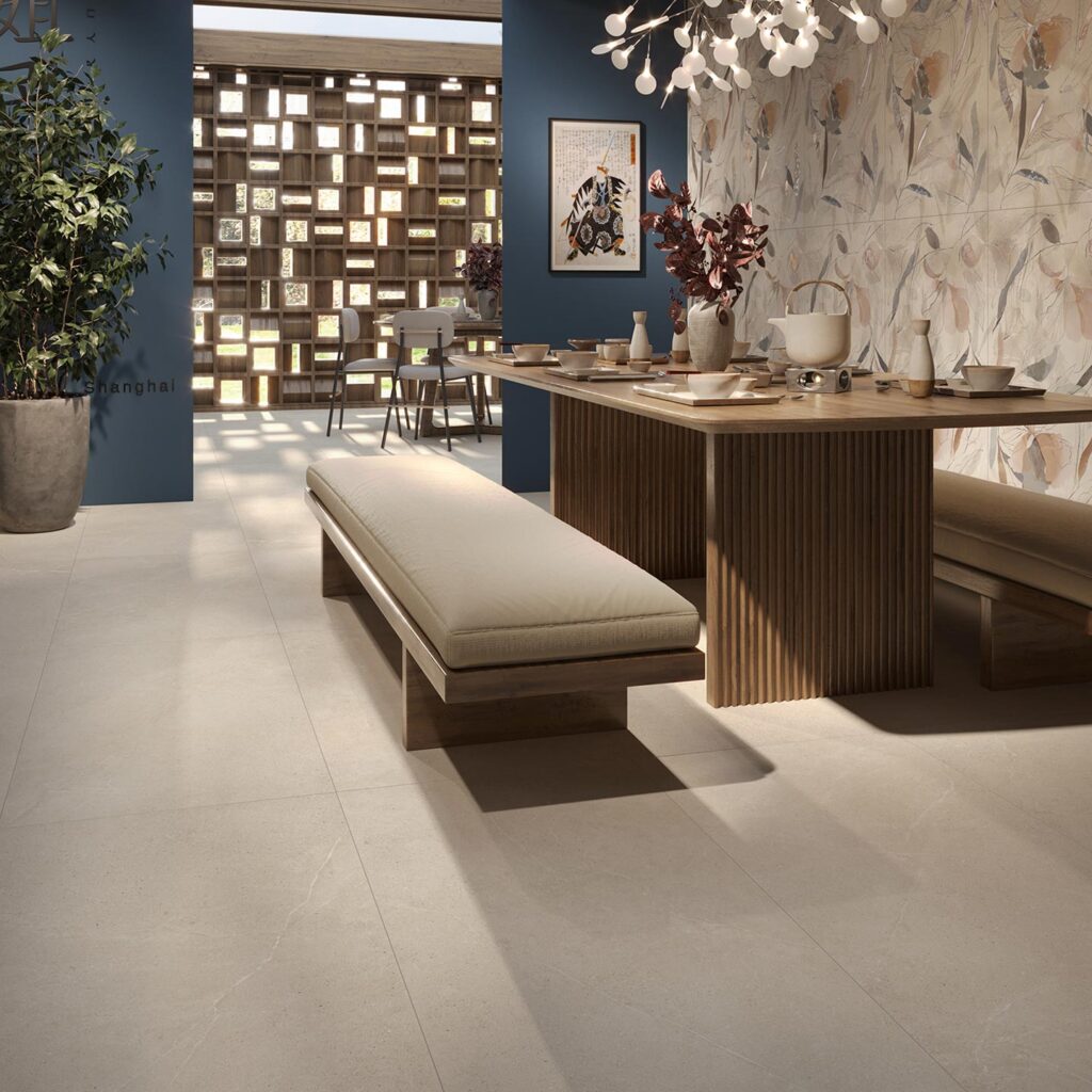 Collezione Palladio, colore Beige, pavimentazione di un ristorante